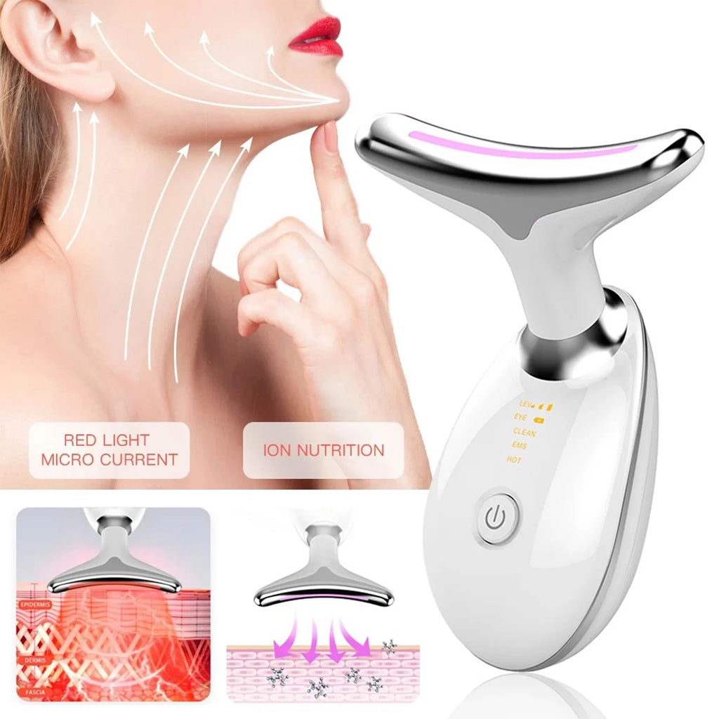  Facial and Neck Massage Kit, Double Chin Reducer Vibration Massager for Skin Care